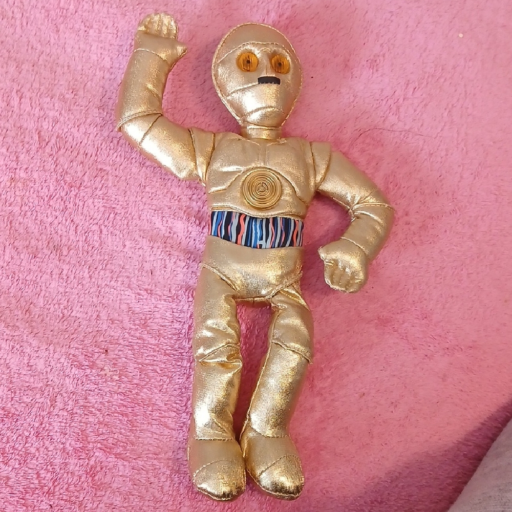 Star Wars Gold Robot Plush with Striped Waistband